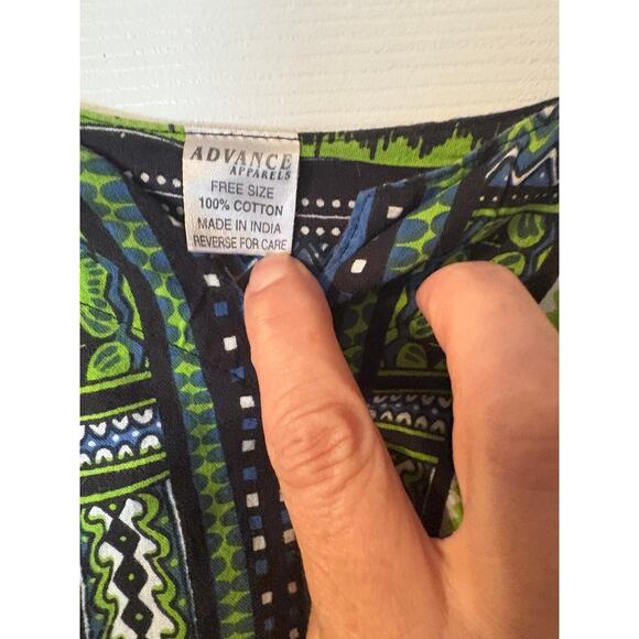 Advance Apparels Multicolor Women's Dashiki Top Shirt Bohemian Tunic Free Size - Picture 6 of 7